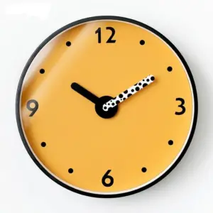Cute Round Wall Clock for Kids Bedroom