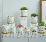 Cute_Smiling_Ceramic_Face_Planter_Pot_with_Rope_Legs_-_-4175695 Cute Smiling Ceramic Face Planter Pot with Rope Legs