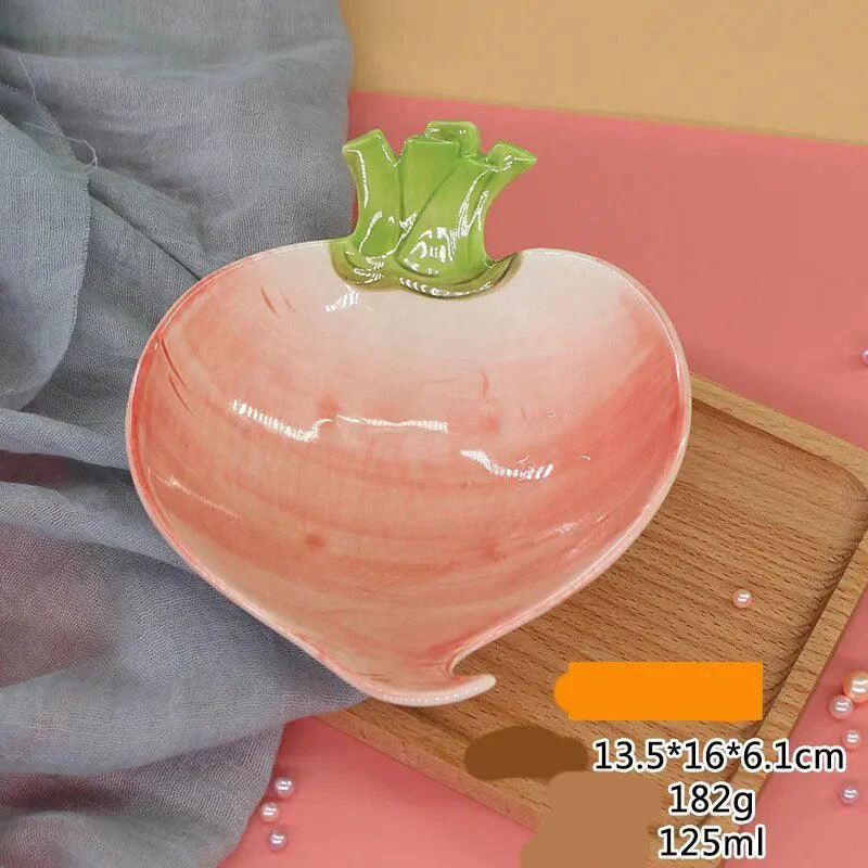 Cute Vegetable Style Ceramic Serving Plate -