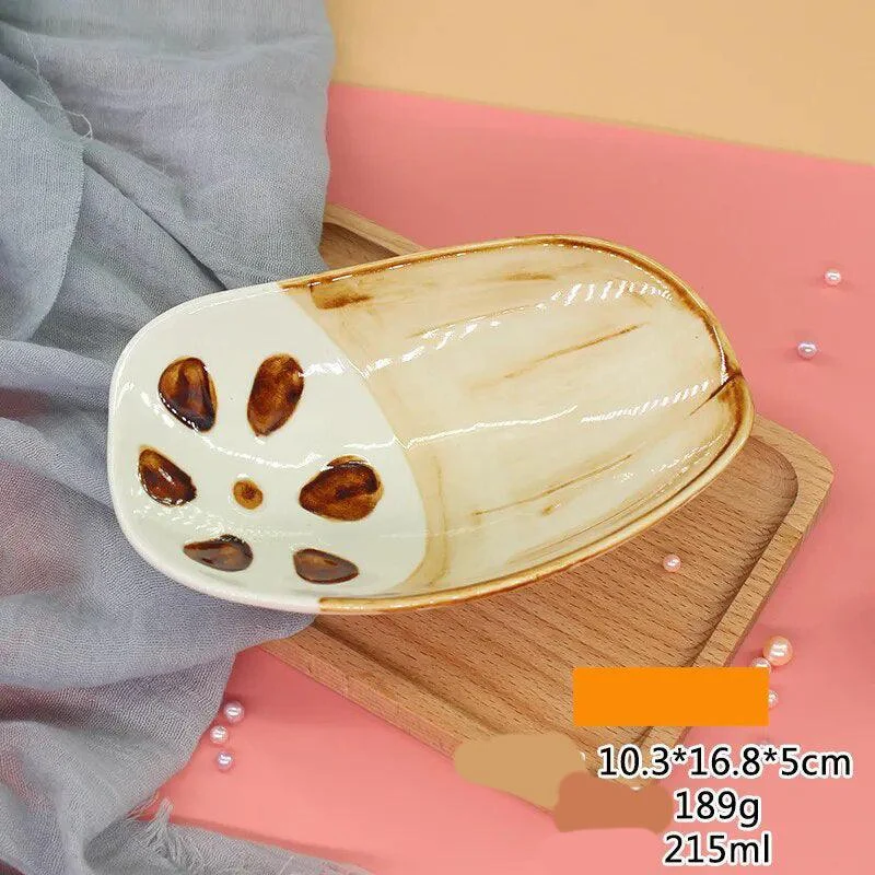 Cute Vegetable Style Ceramic Serving Plate -