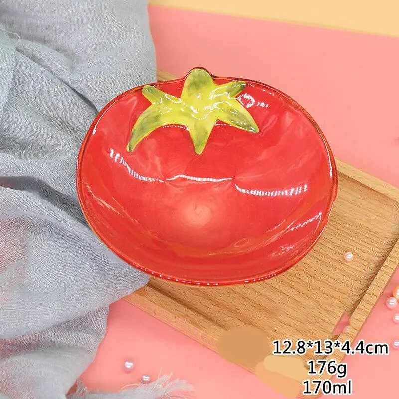 Cute Vegetable Style Ceramic Serving Plate -