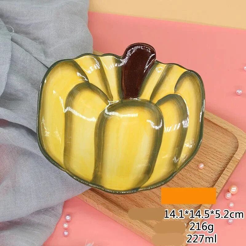 Cute Vegetable Style Ceramic Serving Plate -