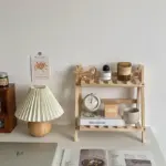 Cutelife Ins Wooden Double Layer Kitchen Shelf Home Storage Organization Table Shelf Room Accessories Bathroom Spice cc948e9a 1fe5 4729 aebd cc864c2dd292