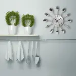 Cutlery Metal Kitchen Wall Clock Spoon Fork tag1