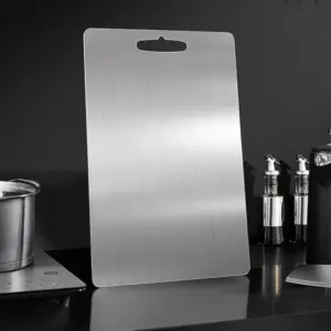 Cutting Board - HygieniBoard - Antibacterial Stainless Steel - With Handle