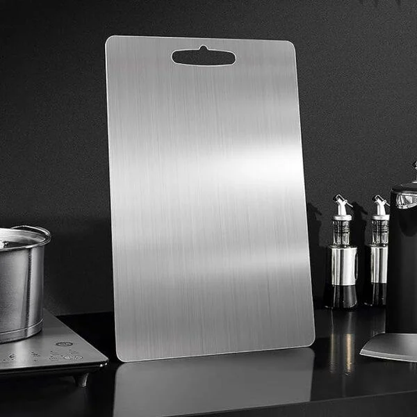 Cutting Board - HygieniBoard - Antibacterial Stainless Steel - With Handle -  - #tag1#