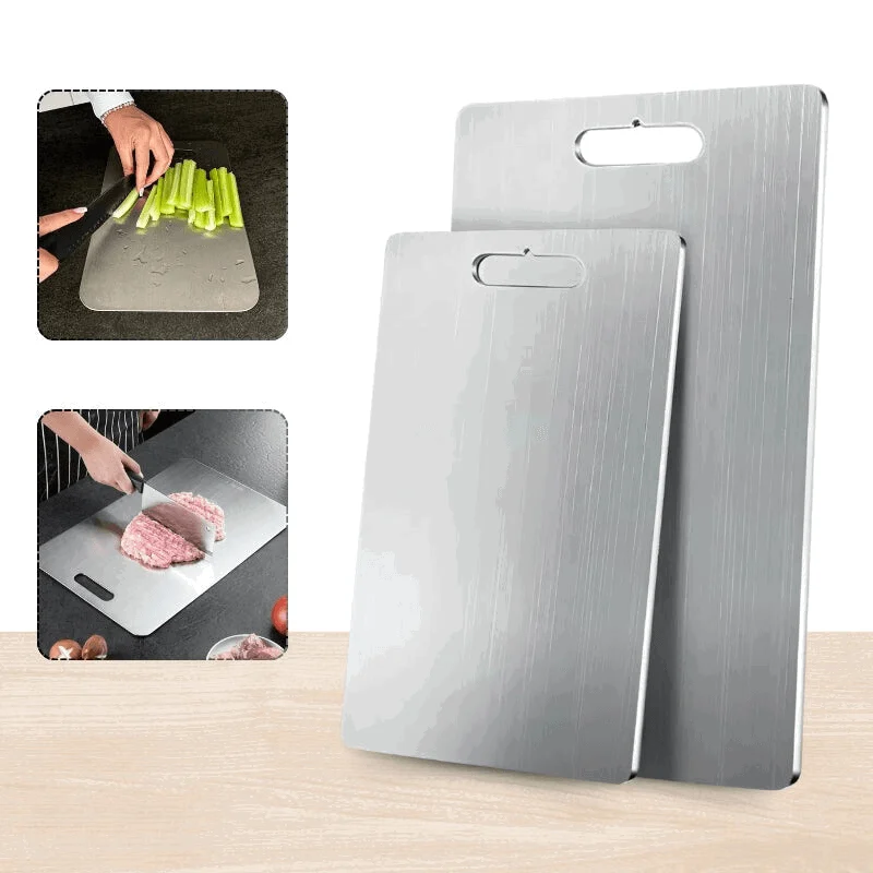 Cutting Board - HygieniBoard - Antibacterial Stainless Steel - With Handle -  - #tag1#