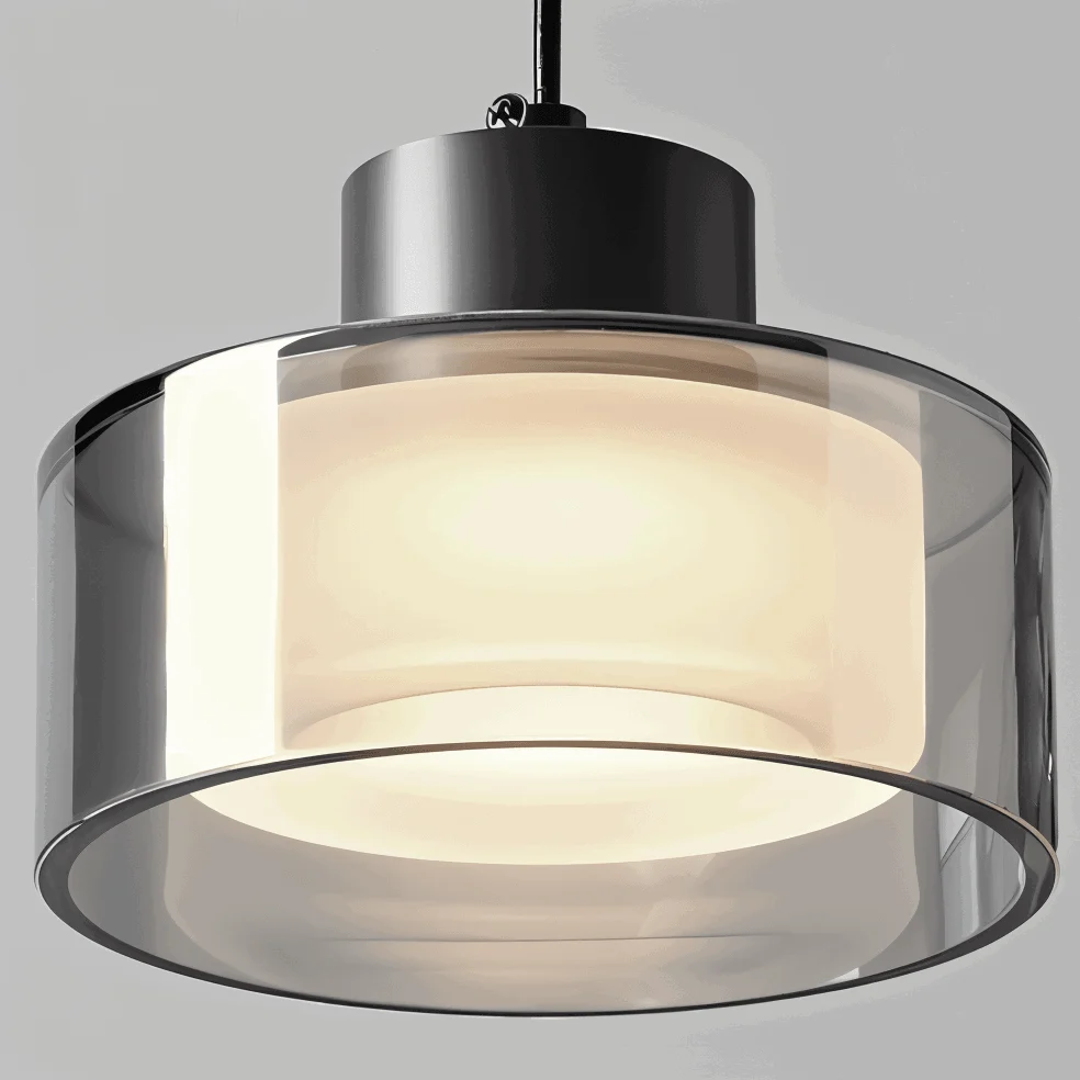 CyGleam Pendant Light - Circular Smoke Glass Hanging Lamp - Modern Minimalist Lighting -  - #tag1#