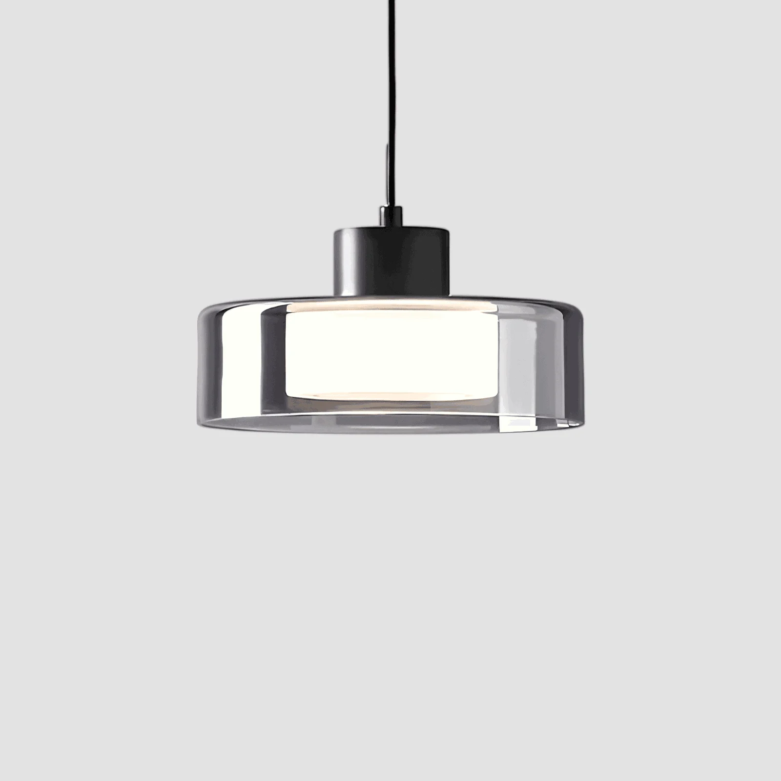 CyGleam Pendant Light - Circular Smoke Glass Hanging Lamp - Modern Minimalist Lighting -  - #tag1#
