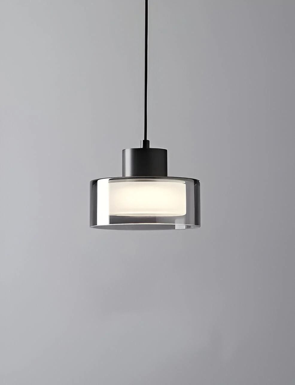CyGleam Pendant Light - Circular Smoke Glass Hanging Lamp - Modern Minimalist Lighting -  - #tag1#