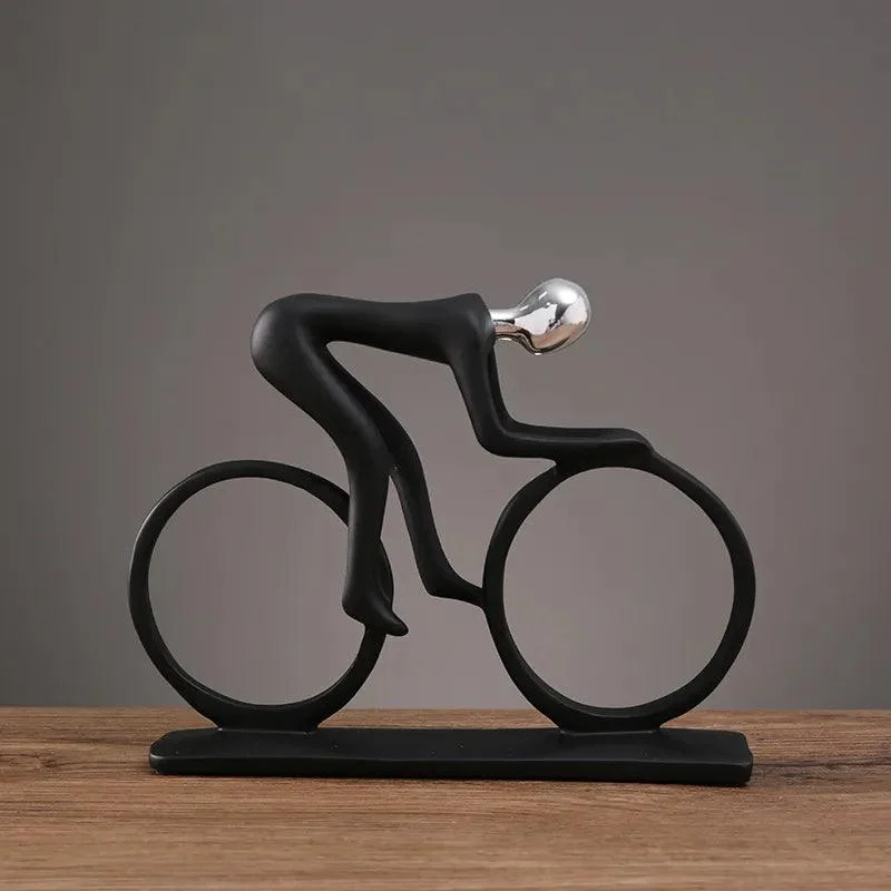 Cyclist Figurine Sculpture -