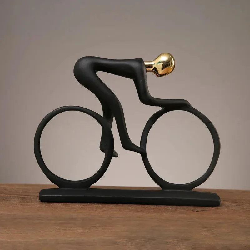 Cyclist Figurine Sculpture -