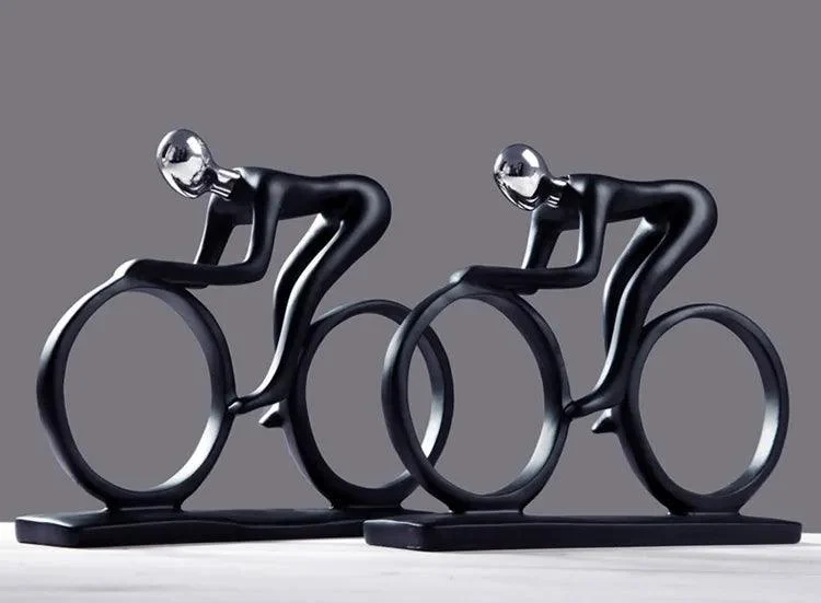 Cyclist Figurine Sculpture -