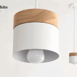 Cylinder Chic Metal & warm Wood Pendant Light -  - #tag1#