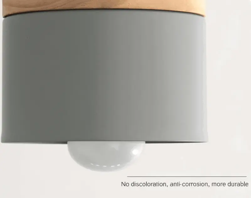Cylinder Chic Metal warm Wood Pendant Light tag1