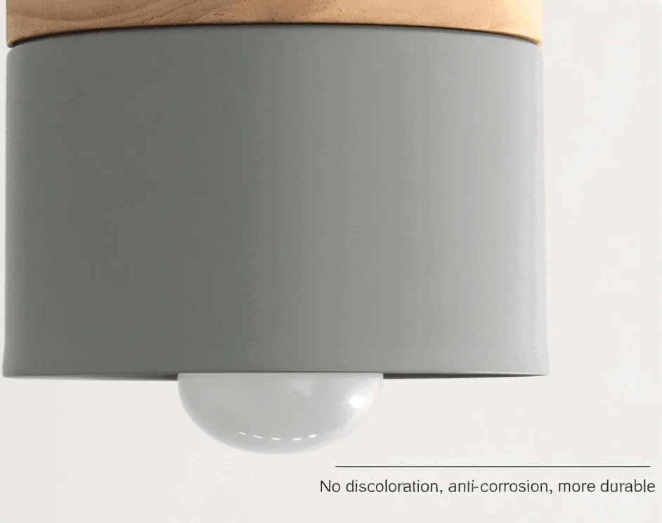 Cylinder Chic Metal & warm Wood Pendant Light -  - #tag1#