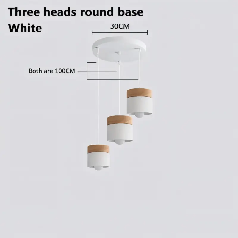 Cylinder Chic Metal warm Wood Pendant Light tag1