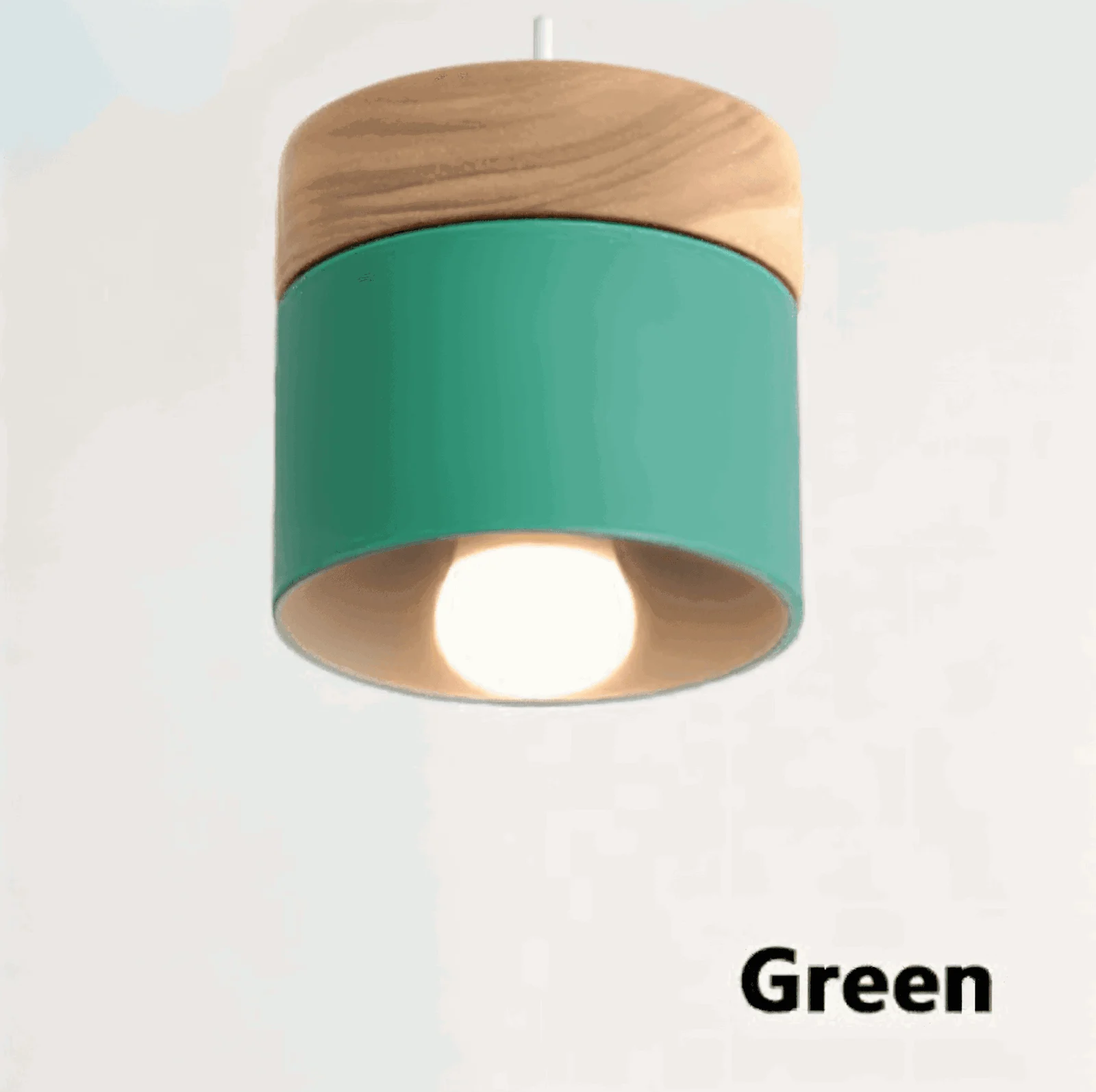 Cylinder Chic Metal & warm Wood Pendant Light -  - #tag1#