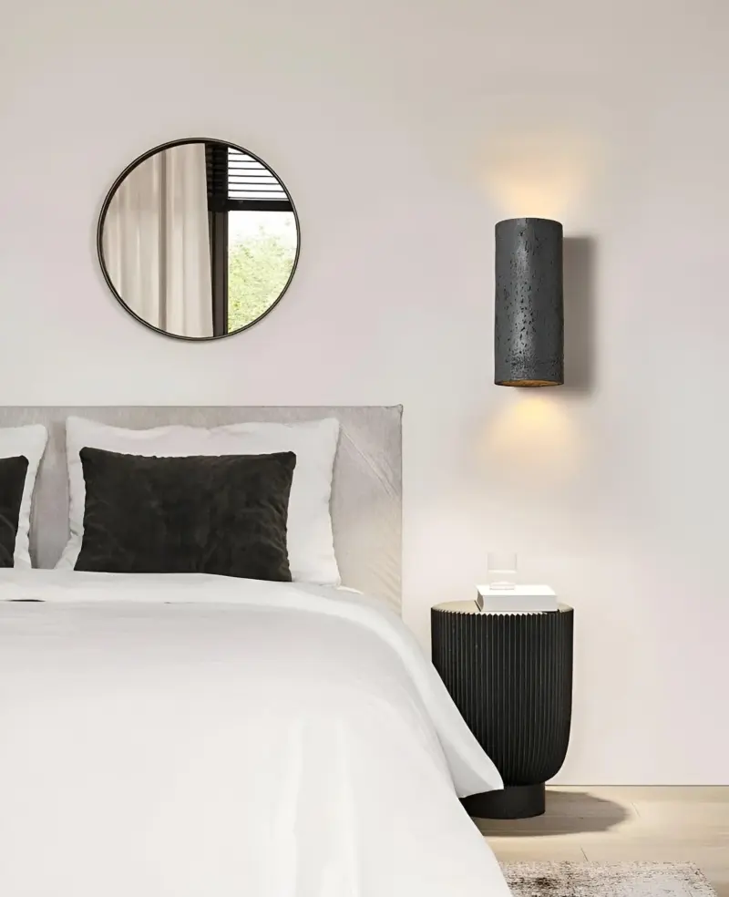 Cylinder Tube Wall Light Wabi Sabi Stone Wall Sconce Wall Spotlight LED Lighting tag1