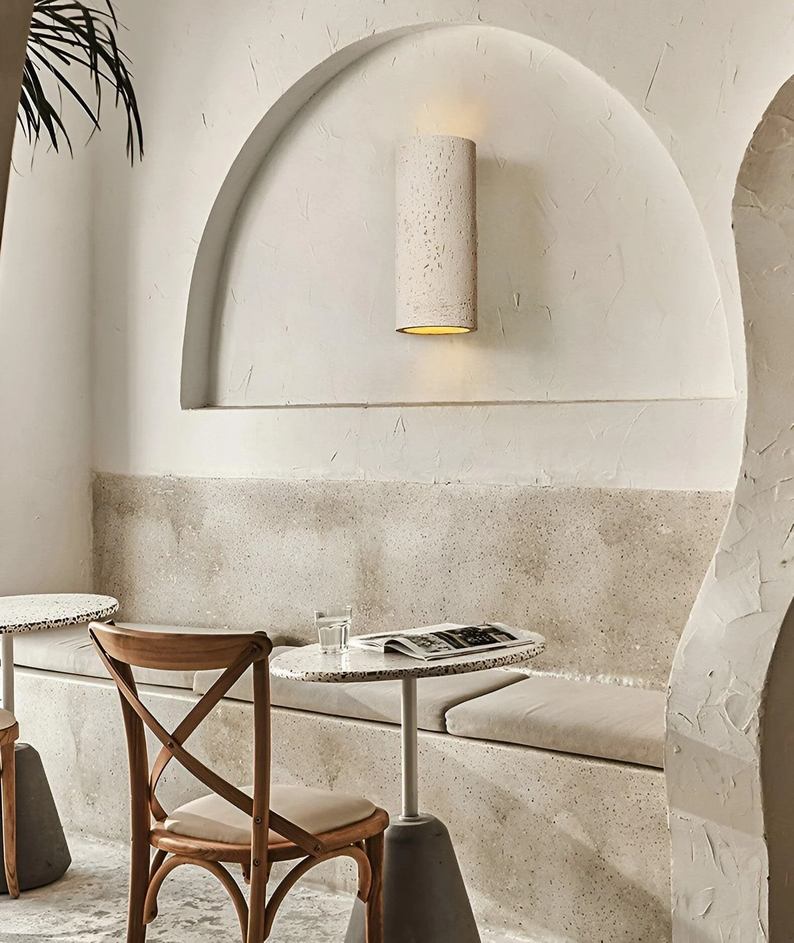 Cylinder Tube Wall Light - Wabi Sabi Stone Wall Sconce - Wall Spotlight LED Lighting -  - #tag1#