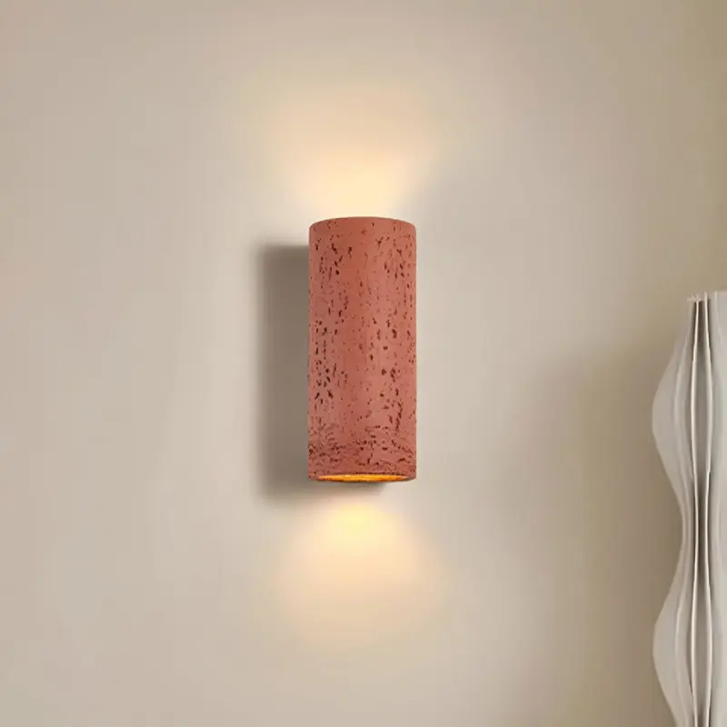 Cylinder Tube Wall Light Wabi Sabi Stone Wall Sconce Wall Spotlight LED Lighting tag1