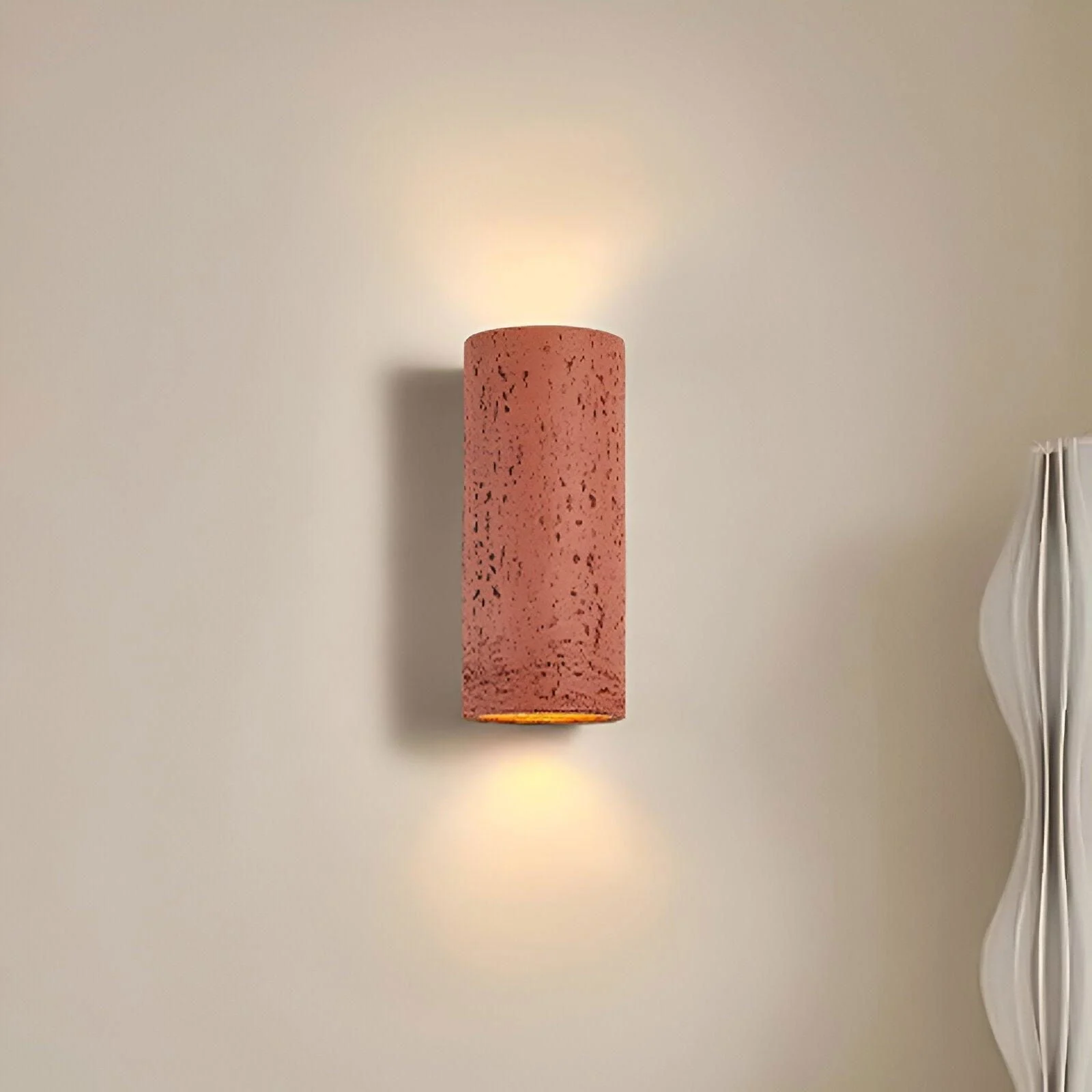 Cylinder Tube Wall Light - Wabi Sabi Stone Wall Sconce - Wall Spotlight LED Lighting -  - #tag1#