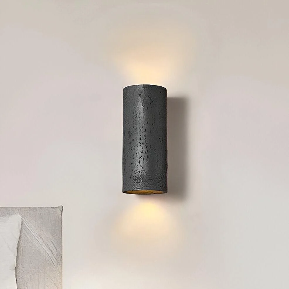 Cylinder Tube Wall Light - Wabi Sabi Stone Wall Sconce - Wall Spotlight LED Lighting -  - #tag1#