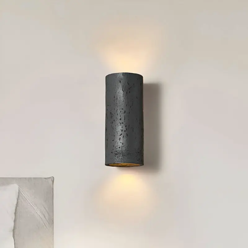 Cylinder Tube Wall Light Wabi Sabi Stone Wall Sconce Wall Spotlight LED Lighting tag1