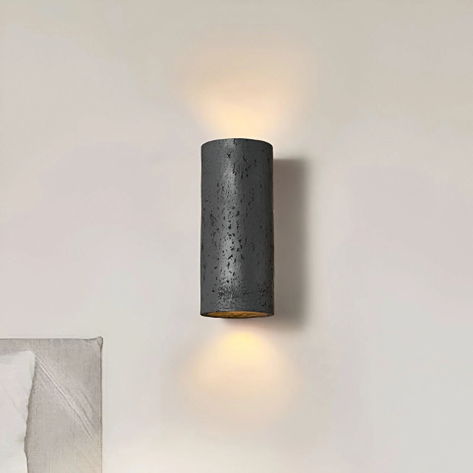 Cylinder Tube Wall Light - Wabi Sabi Stone Wall Sconce - Wall Spotlight LED Lighting -  - #tag1#