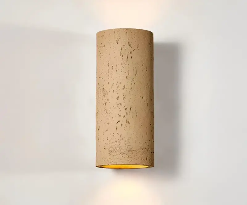 Cylinder Tube Wall Light Wabi Sabi Stone Wall Sconce Wall Spotlight LED Lighting tag1