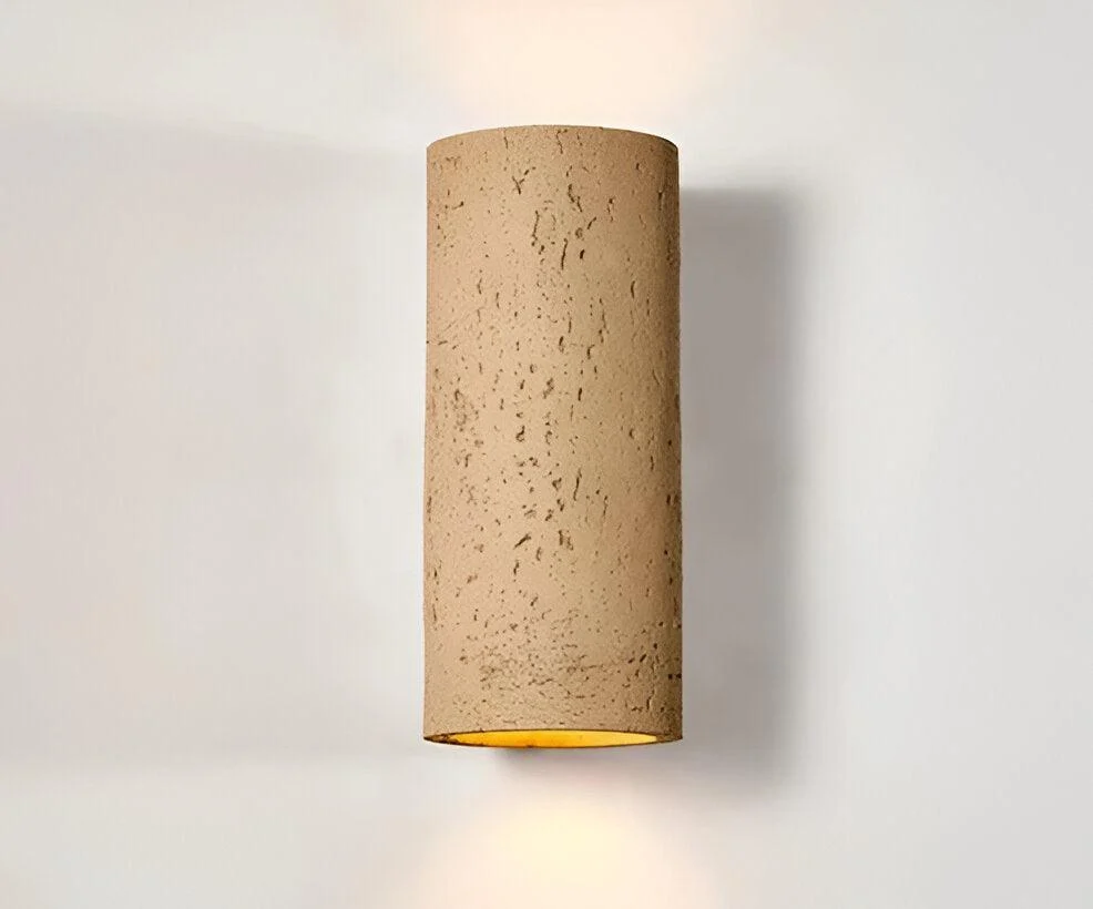 Cylinder Tube Wall Light - Wabi Sabi Stone Wall Sconce - Wall Spotlight LED Lighting -  - #tag1#