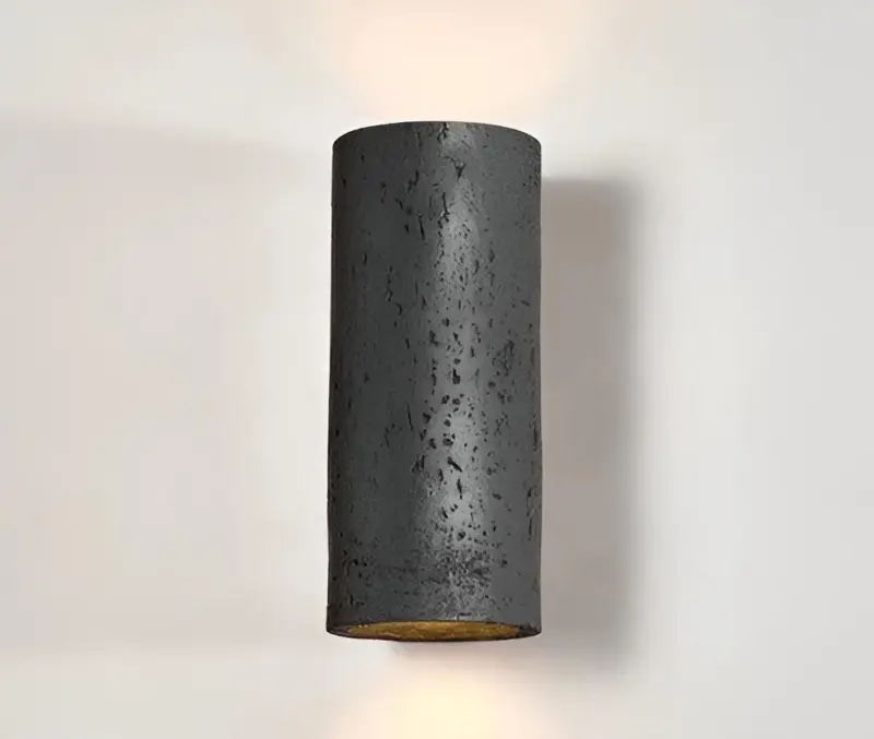 Cylinder Tube Wall Light Wabi Sabi Stone Wall Sconce Wall Spotlight LED Lighting tag1