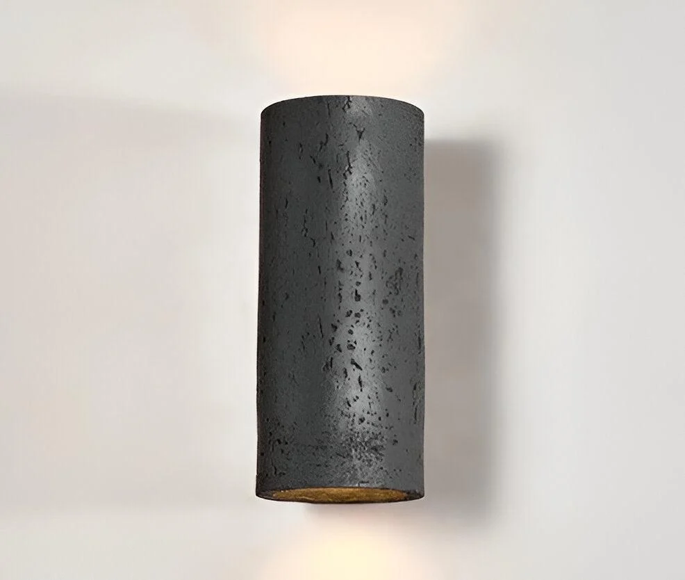 Cylinder Tube Wall Light - Wabi Sabi Stone Wall Sconce - Wall Spotlight LED Lighting -  - #tag1#