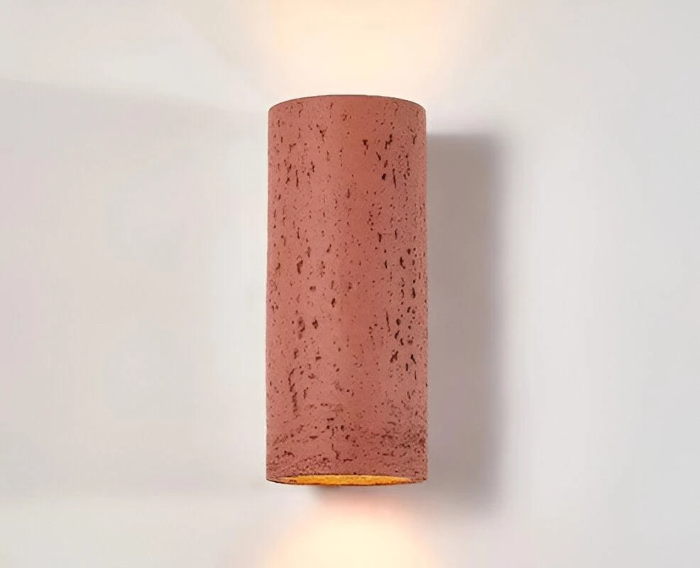 Cylinder Tube Wall Light - Wabi Sabi Stone Wall Sconce - Wall Spotlight LED Lighting -  - #tag1#
