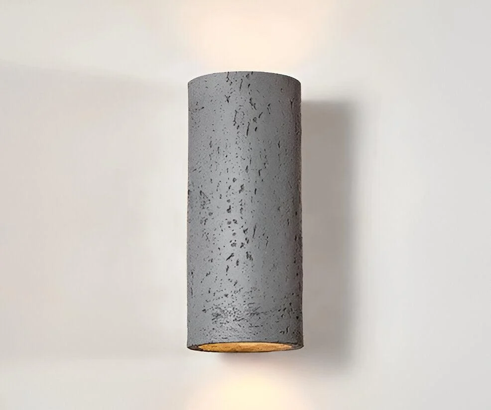 Cylinder Tube Wall Light - Wabi Sabi Stone Wall Sconce - Wall Spotlight LED Lighting -  - #tag1#