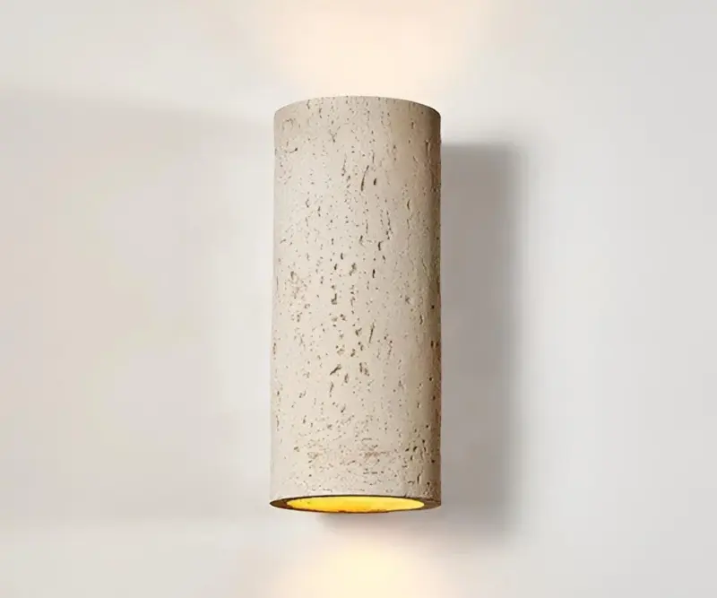 Cylinder Tube Wall Light Wabi Sabi Stone Wall Sconce Wall Spotlight LED Lighting tag1