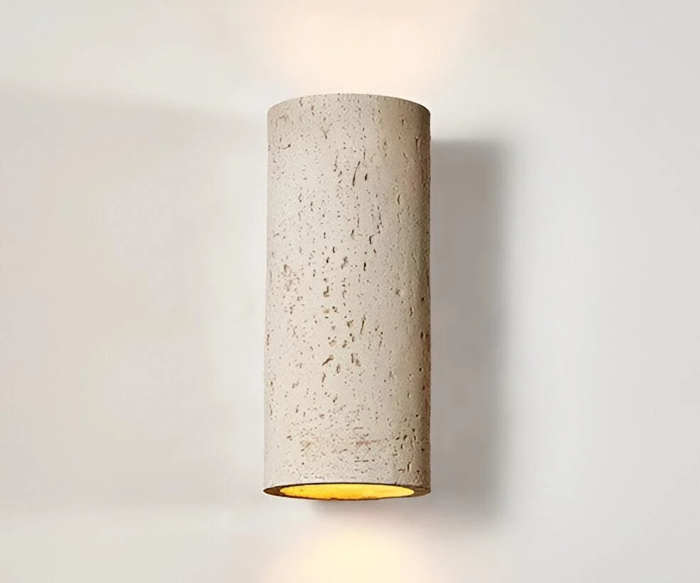 Cylinder Tube Wall Light - Wabi Sabi Stone Wall Sconce - Wall Spotlight LED Lighting -  - #tag1#