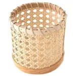 Cylindrical Rattan Storage Basket tag1