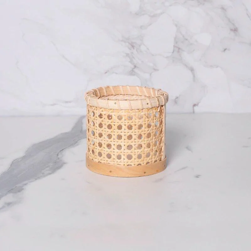 Cylindrical Rattan Storage Basket -  - #tag1#