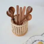 Cylindrical Rattan Storage Basket tag1