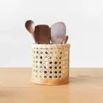Cylindrical Rattan Storage Basket tag1