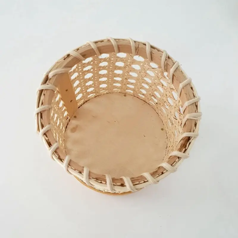 Cylindrical Rattan Storage Basket tag1