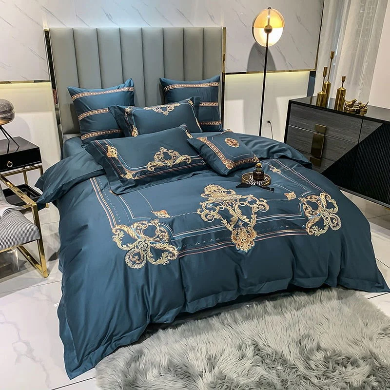 DELPHINE DUVET COVER & SHAMS EYPTIAN COTTON 600TC -  - #tag1#