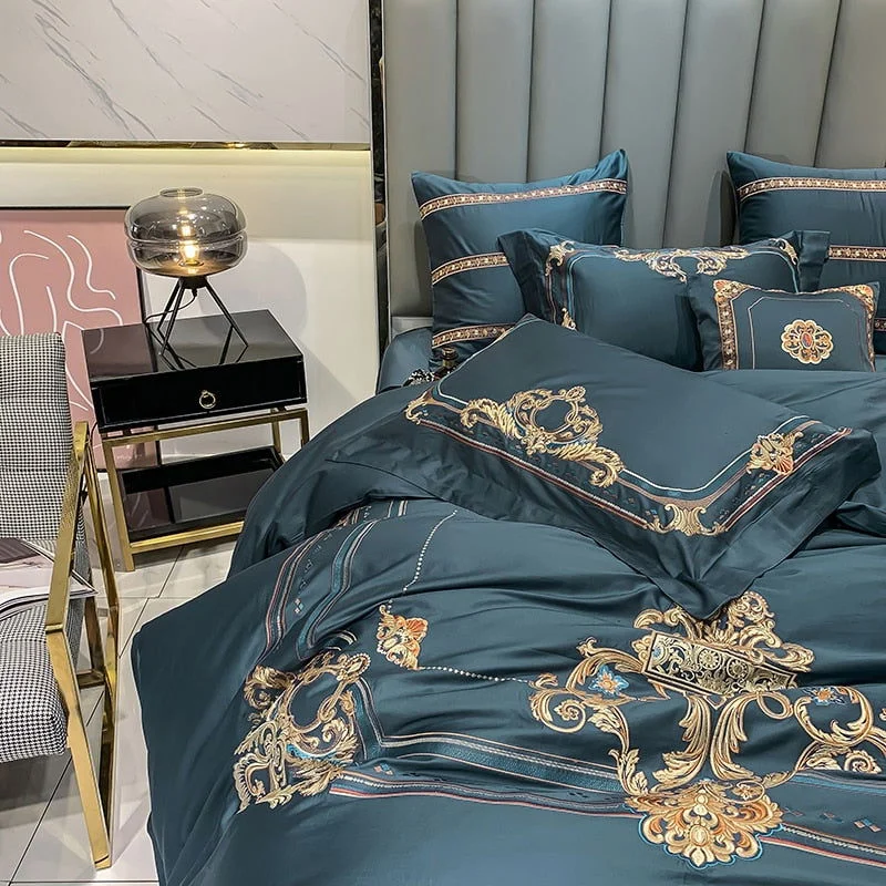 DELPHINE DUVET COVER & SHAMS EYPTIAN COTTON 600TC -  - #tag1#