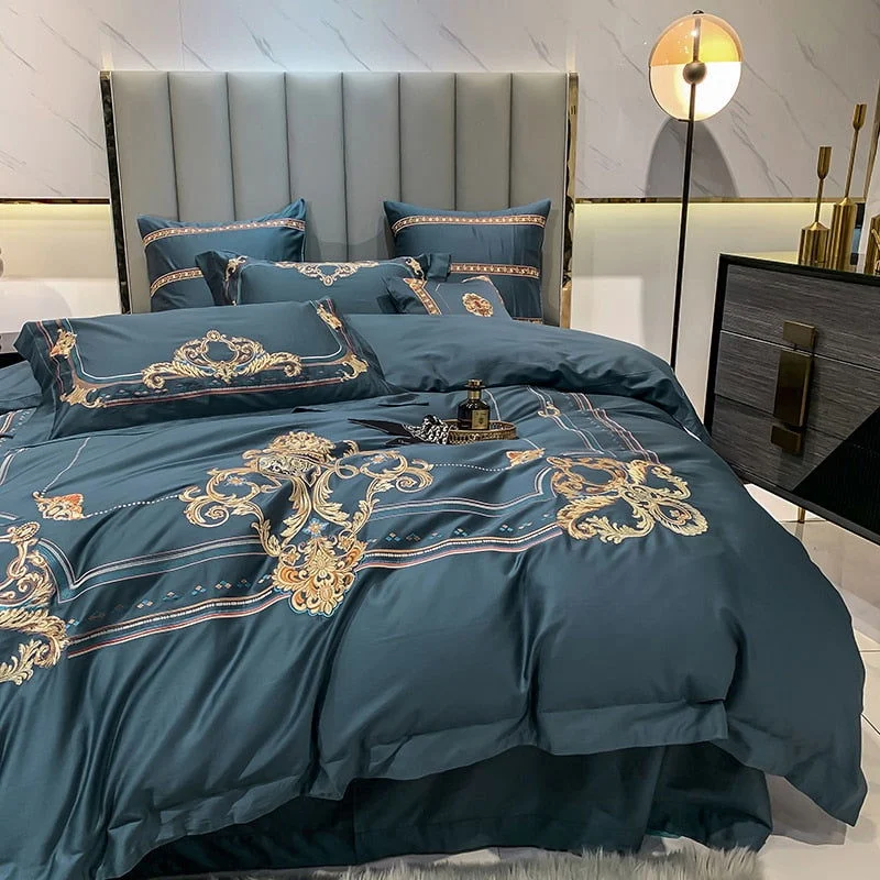 DELPHINE DUVET COVER & SHAMS EYPTIAN COTTON 600TC -  - #tag1#