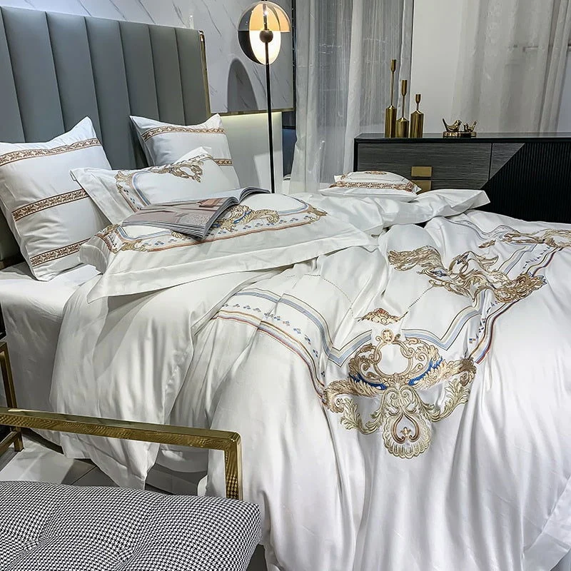 DELPHINE DUVET COVER & SHAMS EYPTIAN COTTON 600TC -  - #tag1#