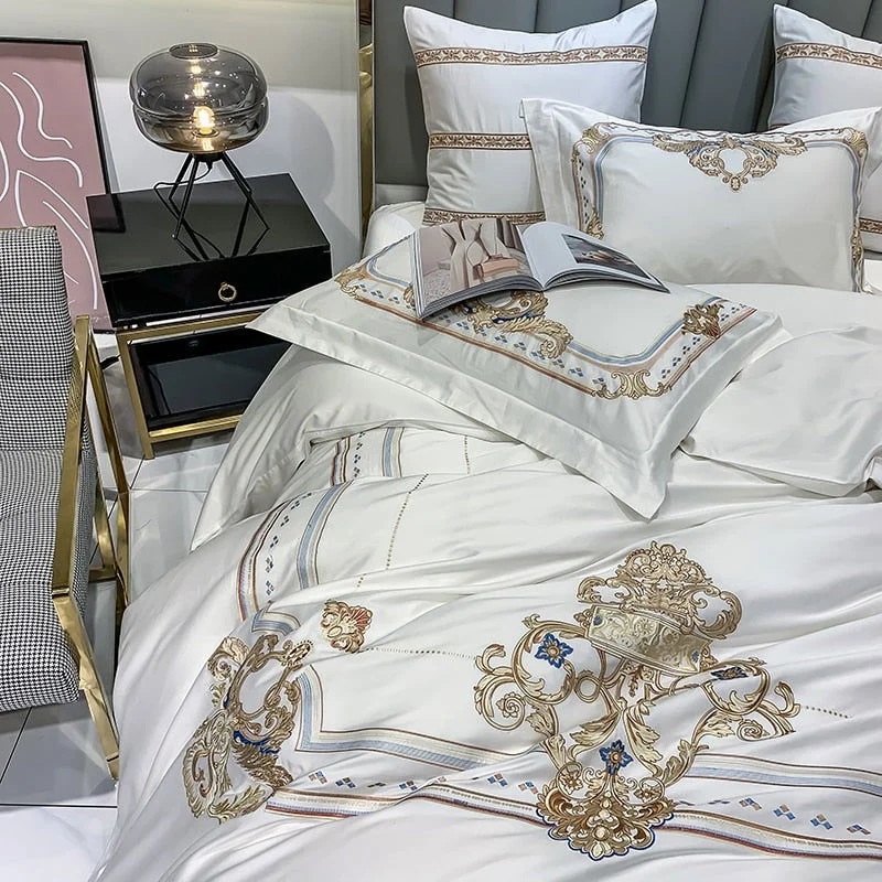 DELPHINE DUVET COVER & SHAMS EYPTIAN COTTON 600TC -  - #tag1#
