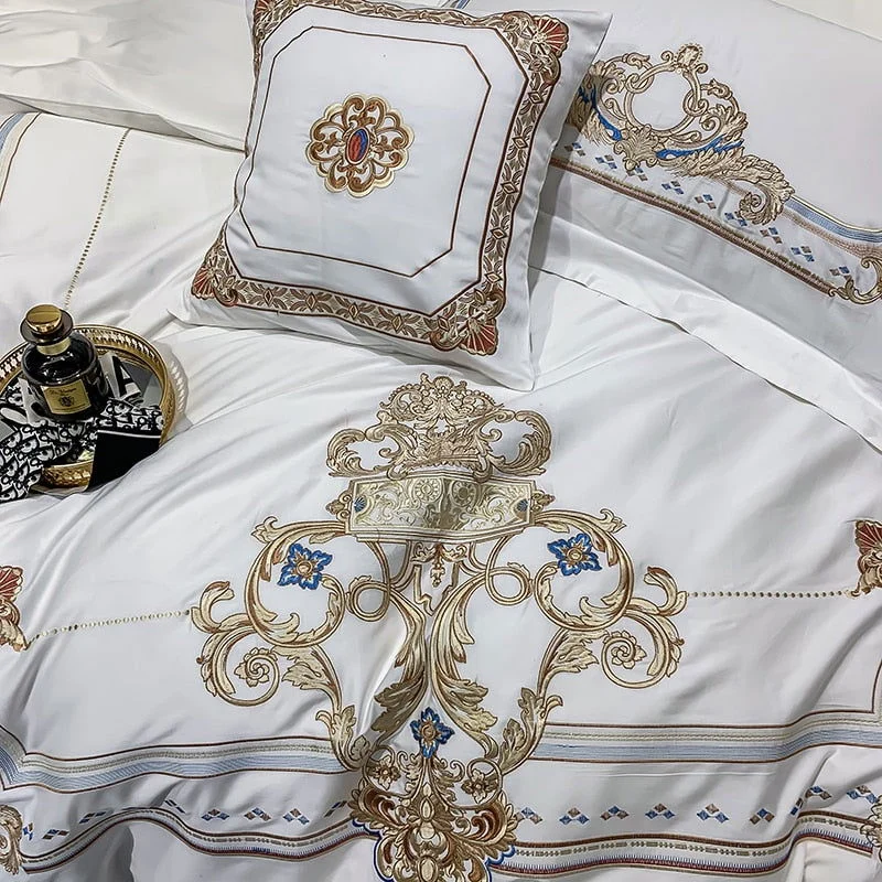 DELPHINE DUVET COVER & SHAMS EYPTIAN COTTON 600TC -  - #tag1#