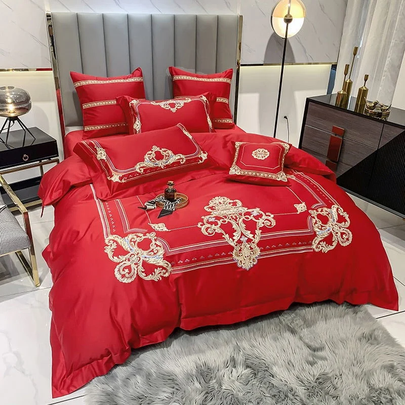 DELPHINE DUVET COVER & SHAMS EYPTIAN COTTON 600TC -  - #tag1#