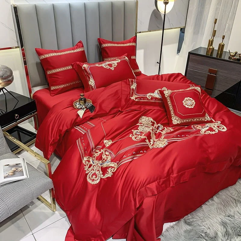 DELPHINE DUVET COVER & SHAMS EYPTIAN COTTON 600TC -  - #tag1#